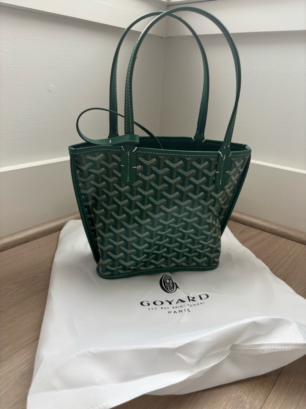 Designer Green Saint Louis Mini Tote in Forest Green